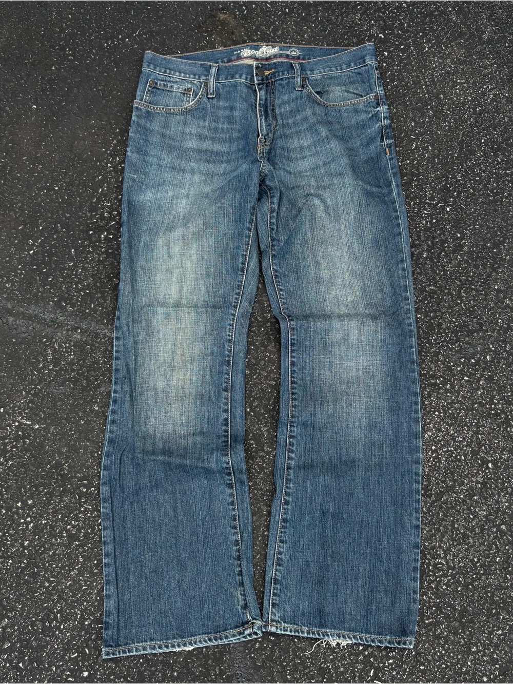 Y2K 2000s Old Navy Blue Denim Bootcut Jeans Size 34x34 (34x32) Western Classic